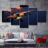 Airplane Lockheed Martin F 35 Lightning Ii Lockheed Martin 5 Piece Canvas Prints Wall Art Decor - Painting Canvas, Multi Panels