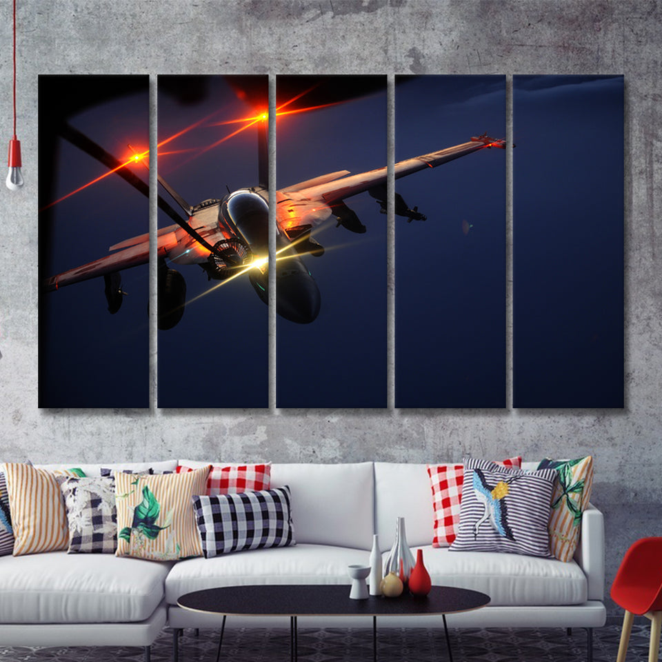 Airplane Lockheed Martin F 35 Lightning Ii Lockheed Martin 5 Piece B Canvas Prints Wall Art Decor - Painting Canvas, Multi Panels