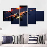 Airplane Lockheed Martin F 35 Lightning Ii Lockheed Martin 5 Piece Canvas Prints Wall Art Decor - Painting Canvas, Multi Panels