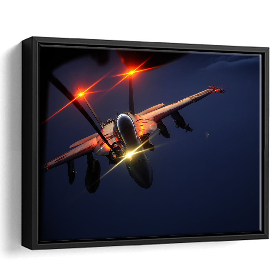 Airplane Lockheed Martin F 35 Lightning Ii Framed Canvas Prints Wall Art Decor - Painting Canvas, Black Framed Picture