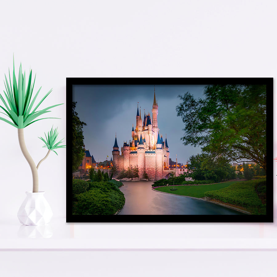 Amazing View Of Cinderella Castle Framed Art Prints Wall Decor - Painting Prints,Wall Art, Framed Picture,For Sale