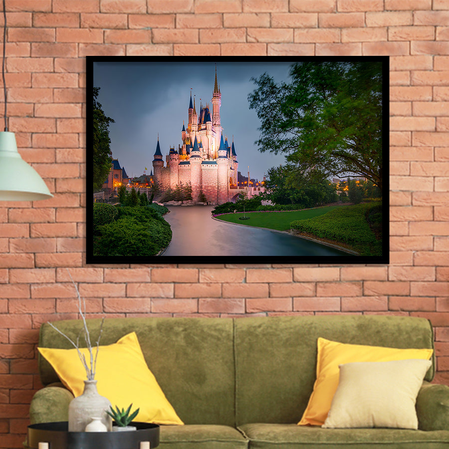 Amazing View Of Cinderella Castle Framed Art Prints Wall Decor - Painting Prints,Wall Art, Framed Picture,For Sale
