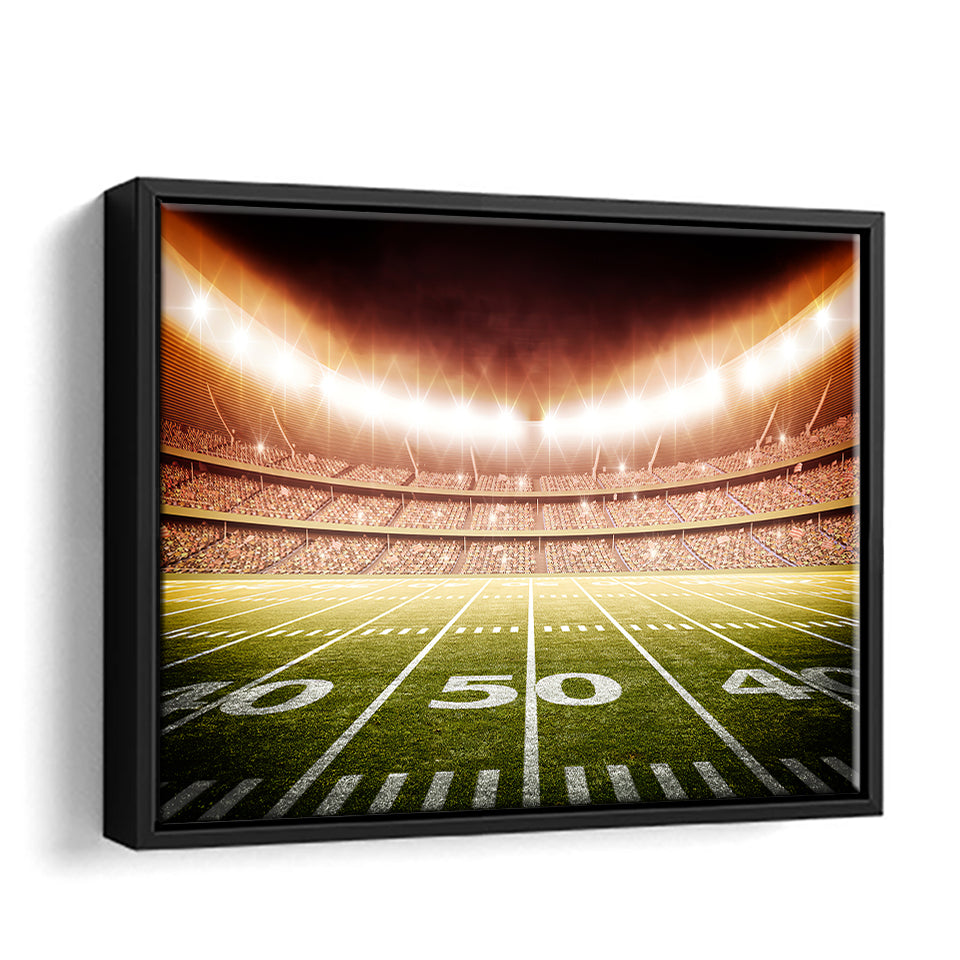 American Football Stadium Framed Canvas Prints Wall Art - Painting Prints, Home Wall Decor, Painting Canvas