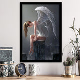 Angel Woman, Winged Woman Framed Art Print Wall Art Decor,Framed Picture