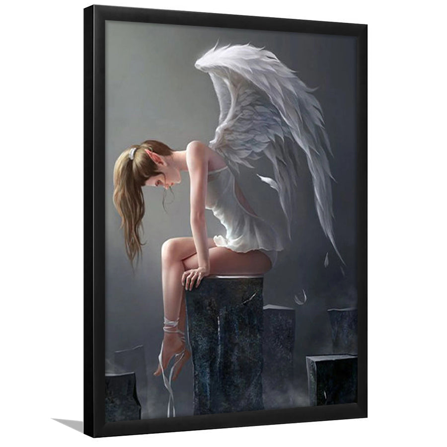 Angel Woman, Winged Woman Framed Art Print Wall Art Decor,Framed Picture