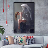 Angel Woman, Winged Woman Framed Art Print Wall Art Decor,Framed Picture
