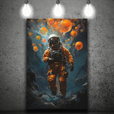 Astronaut And Balloons V1 Canvas Prints Wall Art Home Decor, Painting Canvas, Living Room Wall Decor