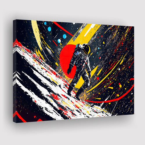 Astronaut And Colorful Milky Way Canvas Prints Wall Art Home Decor, Painting Canvas, Living Room Wall Decor