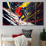 Astronaut And Colorful Milky Way 5 Panels B Canvas Prints Wall Art Home Decor, Extra Large Canvas