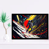 Astronaut And Colorful Milky Way Framed Art Prints Wall Decor, Painting Art, Framed Picture