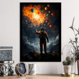 Astronaut Holding The Balloons Framed Art Prints Wall Decor, Painting Art, Framed Picture