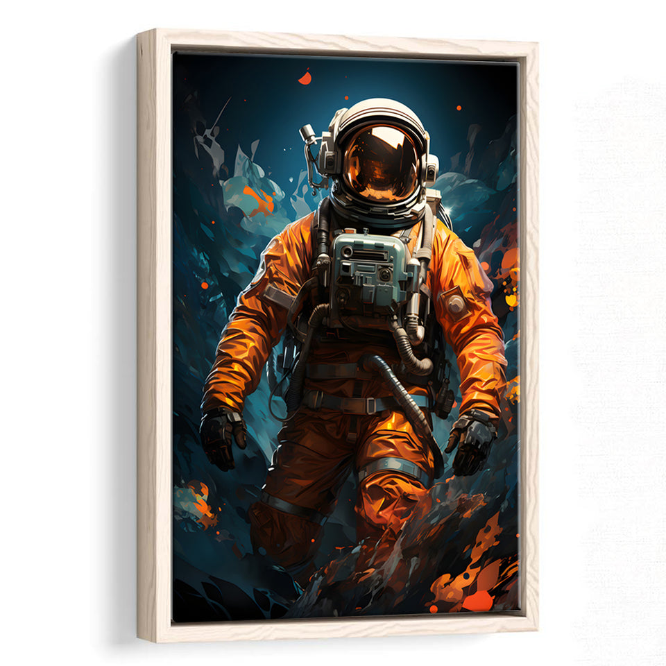 Astronaut Painting Art For Kids Framed Canvas Prints Wall Art Home Decor, Painting Canvas, Floating Frame