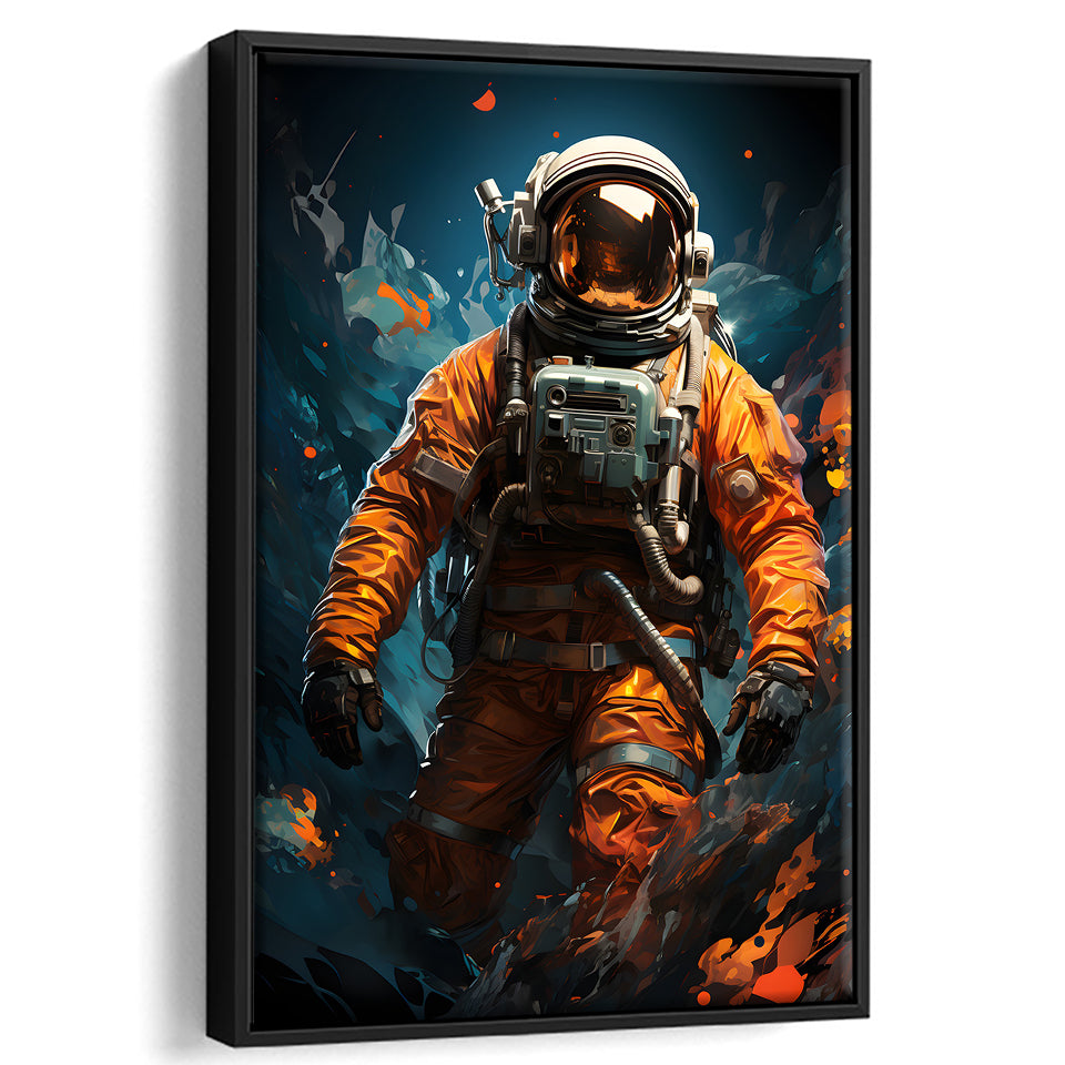 Astronaut Painting Art For Kids Framed Canvas Prints Wall Art Home Decor, Painting Canvas, Floating Frame