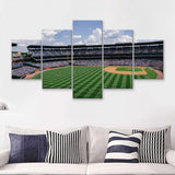 Athlete Ballpark Baseball Stadium Game  5 Pieces Canvas Prints Wall Art - Painting Canvas, Multi Panel, Home Wall Decor, For Sale