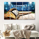 Baseball And Tools Player 5 Pieces Canvas Prints Wall Art Decor - Painting Canvas,Multi Panel,Painting Prints,For Sale
