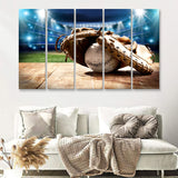 Baseball And Tools 5 Pieces Canvas Prints Wall Art Decor - Painting Canvas,Multi Panel,Painting Prints,For Sale