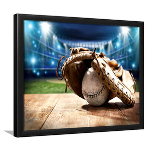 Baseball And Tools Wall Art Print - Framed Prints, Painting Prints, Prints for Sale, Framed Art