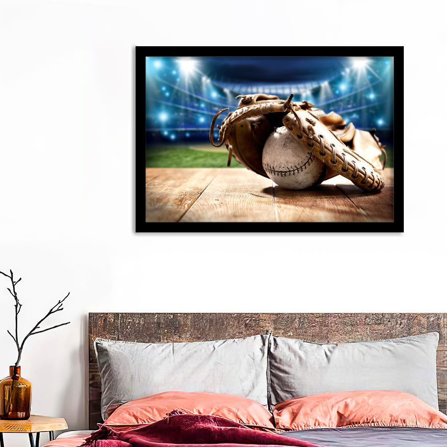 Baseball And Tools Wall Art Print - Framed Prints, Painting Prints, Prints for Sale, Framed Art