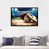 Baseball And Tools Wall Art Print - Framed Prints, Painting Prints, Prints for Sale, Framed Art