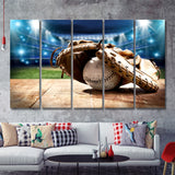 Baseball And Tools 5 Pieces Canvas Prints Wall Art Decor - Painting Canvas,Multi Panel,Painting Prints,For Sale