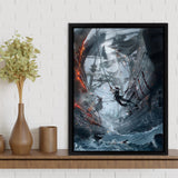 Battle Beautiful Pirate Ship Art Canvas Prints Wall Art - Painting Canvas,Home Wall Decor, Prints for Sale, Canvas Art