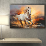 Beautiful Horse Running In The Sunrise Canvas Prints Wall Art Home Decor, Painting Canvas, Living Room Wall Decor