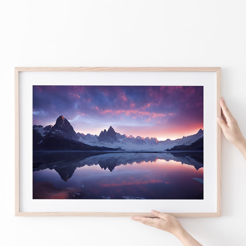 Becautiful Lake And Moutain, Poster Art, Poster Print Wall Art Decor