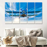 Bigstock Airplane Sport Fly 5 Piece B Canvas Prints Wall Art Decor - Painting Canvas, Multi Panels