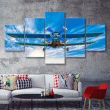 Bigstock Airplane Sport Fly 5 Piece Canvas Prints Wall Art Decor - Painting Canvas, Multi Panels