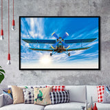 Bigstock Airplane Sport Fly Framed Art Prints Wall Decor - Painting Art, Framed Picture, Ready to Hang