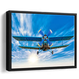 Bigstock Airplane Sport Fly Framed Canvas Prints Wall Art Decor - Painting Canvas, Black Framed Picture