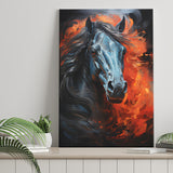 Black Horse Strong Oil Painting Canvas Prints Wall Art Home Decor, Painting Canvas, Living Room Wall Decor