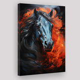 Black Horse Strong Oil Painting Canvas Prints Wall Art Home Decor, Painting Canvas, Living Room Wall Decor