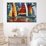 Boats On Sea Regatta Canvas Wall Art - Canvas Prints, Prints Painting, Prints for Sale, Canvas on Sale