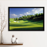 Breath Taking Golf Course Framed Canvas Prints Wall Art - Painting Canvas, Floating Frame, Wall Decor
