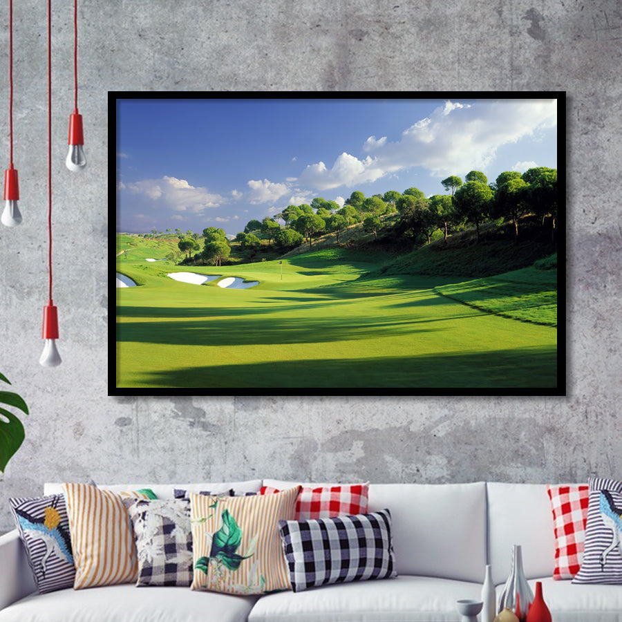 Breath Taking Golf Course Framed Art Prints Wall Art Decor - Painting Prints, Framed Picture