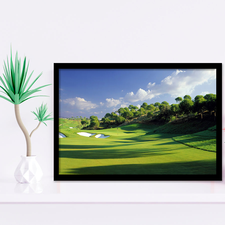 Breath Taking Golf Course Framed Art Prints Wall Art Decor - Painting Prints, Framed Picture