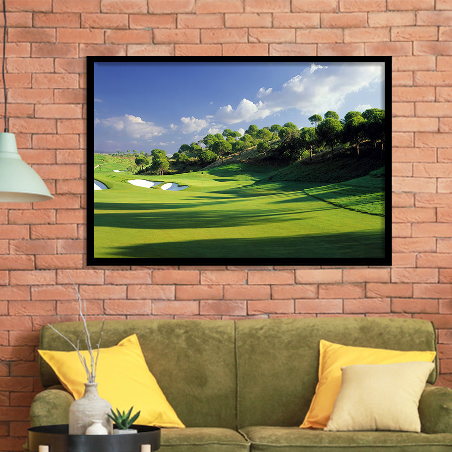 Breath Taking Golf Course Framed Art Prints Wall Art Decor - Painting Prints, Framed Picture