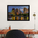 Bridge Rivers Nature New York Framed Canvas Wall Art - Framed Prints, Prints for Sale, Canvas Painting