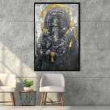Buddha Oil Painting Abstract Modern Buddha Painting Framed Canvas Prints Wall Art - Painting Canvas, Floating Frame, Wall Decor