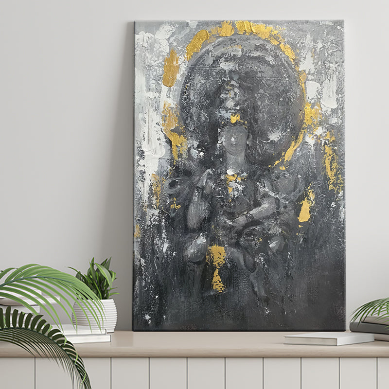 Buddha Oil Painting Abstract Modern Buddha Painting Canvas Prints Wall Art - Painting Canvas, Art Prints, Wall Decor