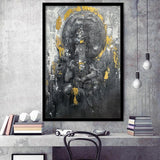 Buddha Oil Painting Abstract Modern Buddha Painting Framed Art Prints Wall Decor - Painting Prints, Wall Art, Framed Picture