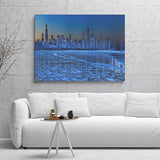 Chicago City Night Building Canvas Wall Art - Canvas Prints, Prints for Sale, Canvas Painting, Canvas On Sale