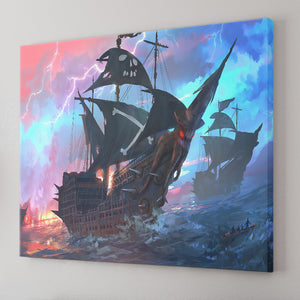 Concept Art Fantasy Pirate Ship Canvas Wall Art - Canvas Prints, Prints For Sale, Painting Canvas,Canvas On Sale