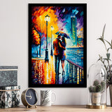 Couple Hugging Under Umbrela Framed Art Prints Wall Decor - Art Prints, Framed Picture,For Sale, Ready to hang