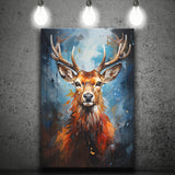 Deer Stag Head Portrait Painting V1 Canvas Prints Wall Art Home Decor, Painting Canvas, Living Room Wall Decor