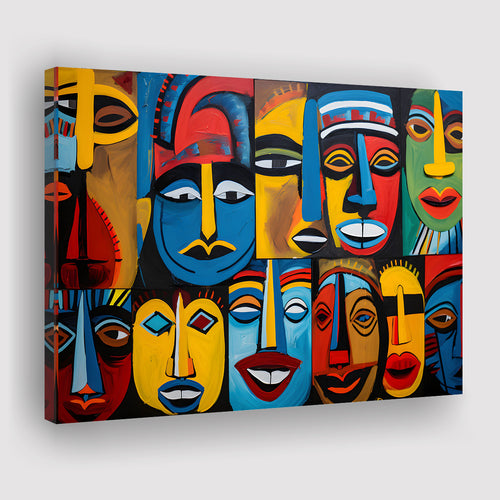 Colorful Abstract Face Paint Canvas Wall Art - Canvas Prints, Prints f –  UnixCanvas