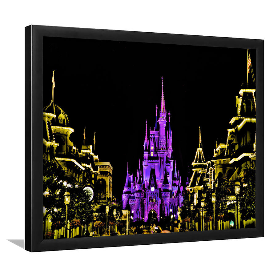 Disney Castle At Night Framed Art Prints Wall Decor - Painting Prints,Wall Art, Framed Picture,For Sale