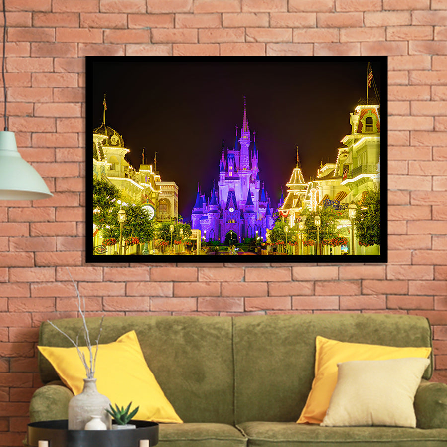 Disney World Cinderella Castle V2 Framed Art Prints Wall Decor - Painting Prints,Wall Art, Framed Picture,For Sale