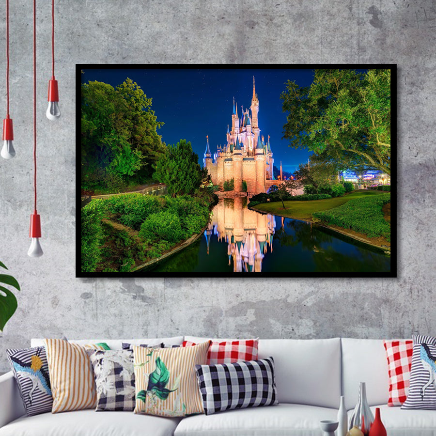 Disney World Cinderella Castle V3 Framed Art Prints Wall Decor - Painting Prints,Wall Art, Framed Picture,For Sale